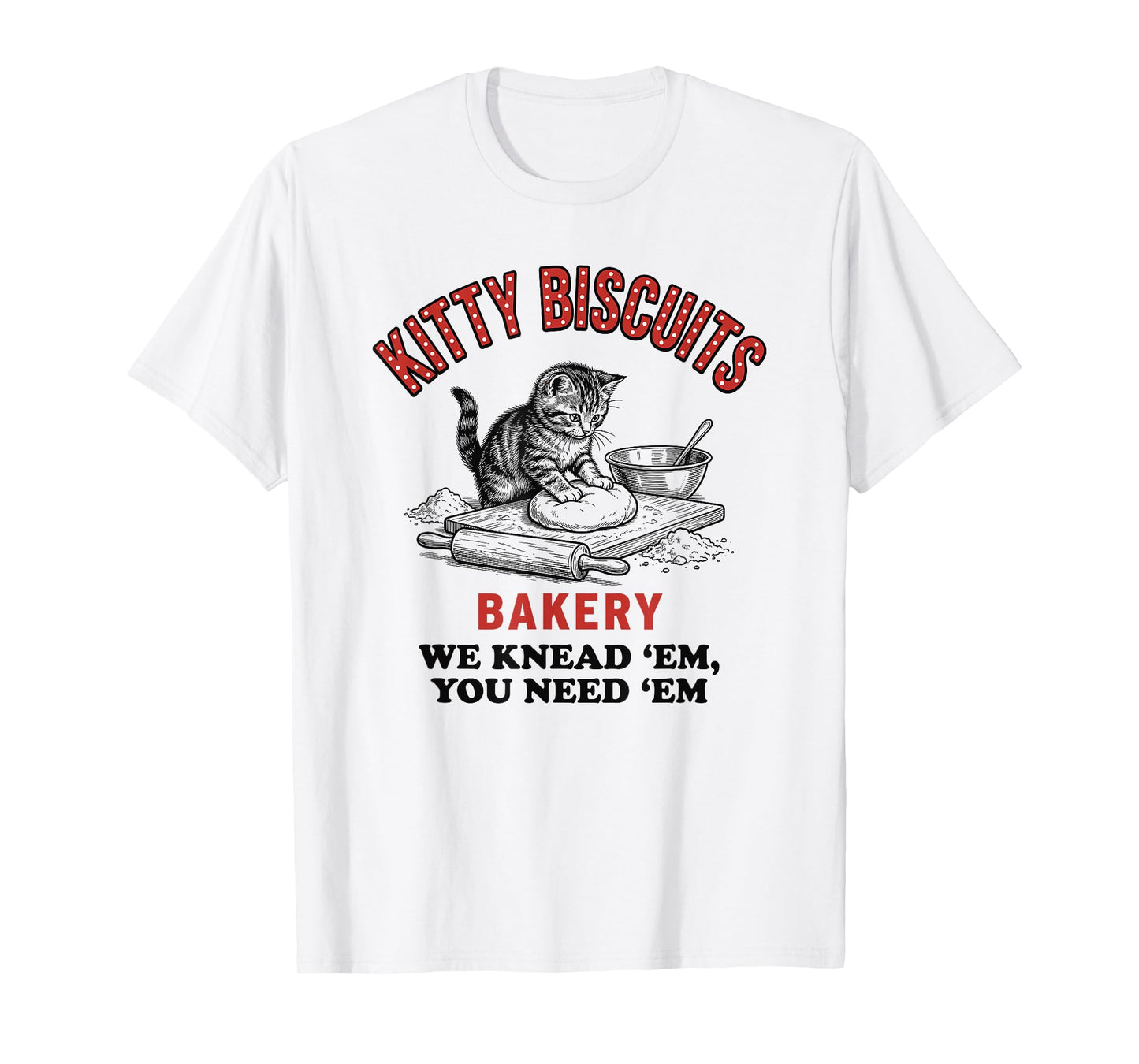 Kitty Biscuits Bakery T for Cat Lovers T-Shirt