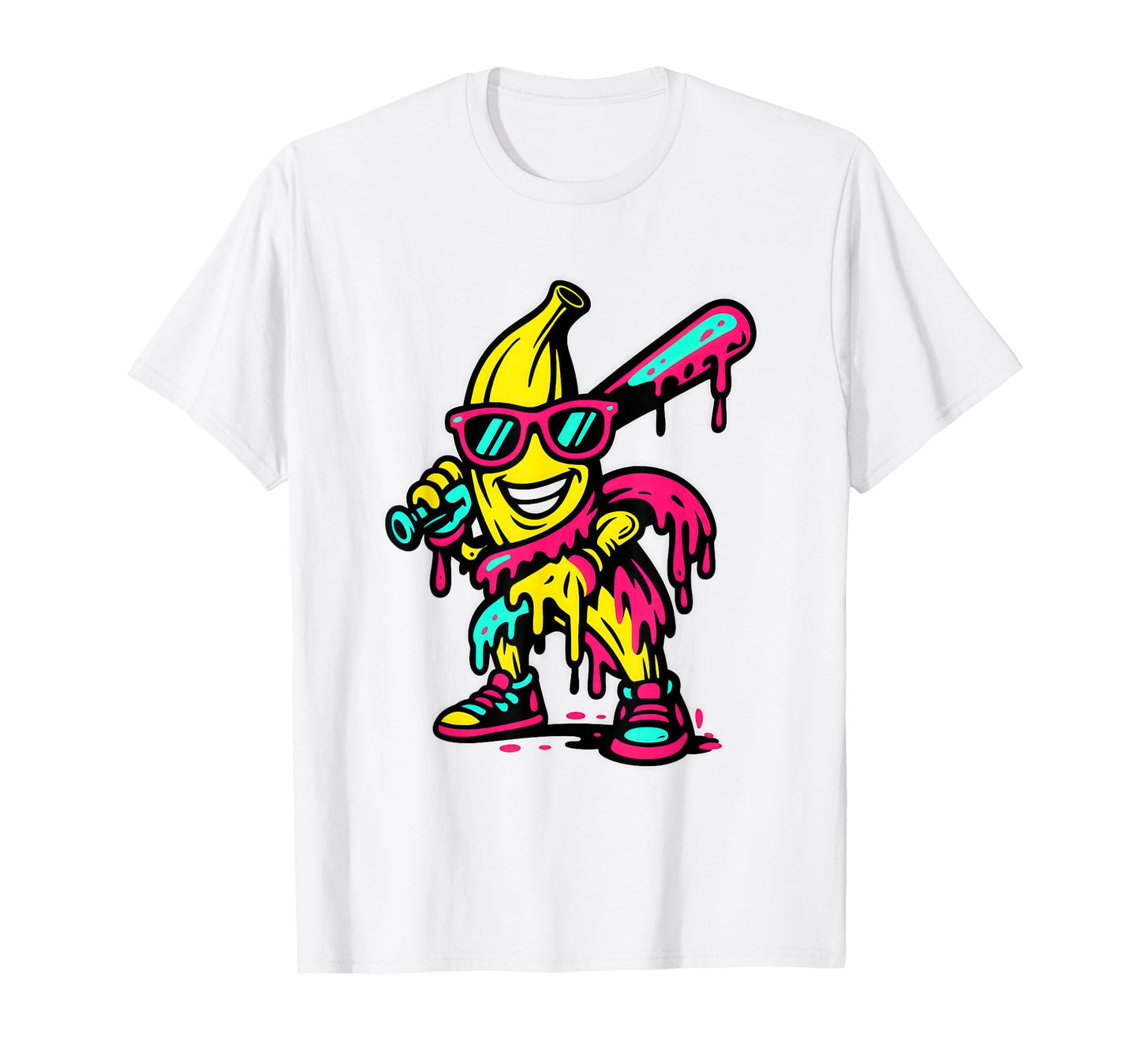 Banana Funny Baseball Drip Kids Youth Boys Girls T-Shirt