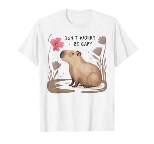 Cute Dont Worry Be Capy Capybara Girls Boys Kids Youth Women T-Shirt