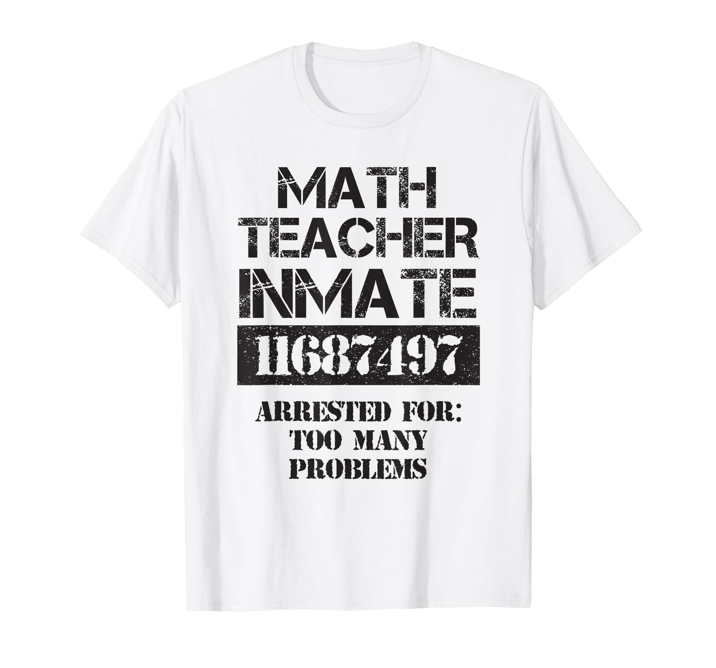Funny Halloween Math Teacher Prisoner Costume T-Shirt