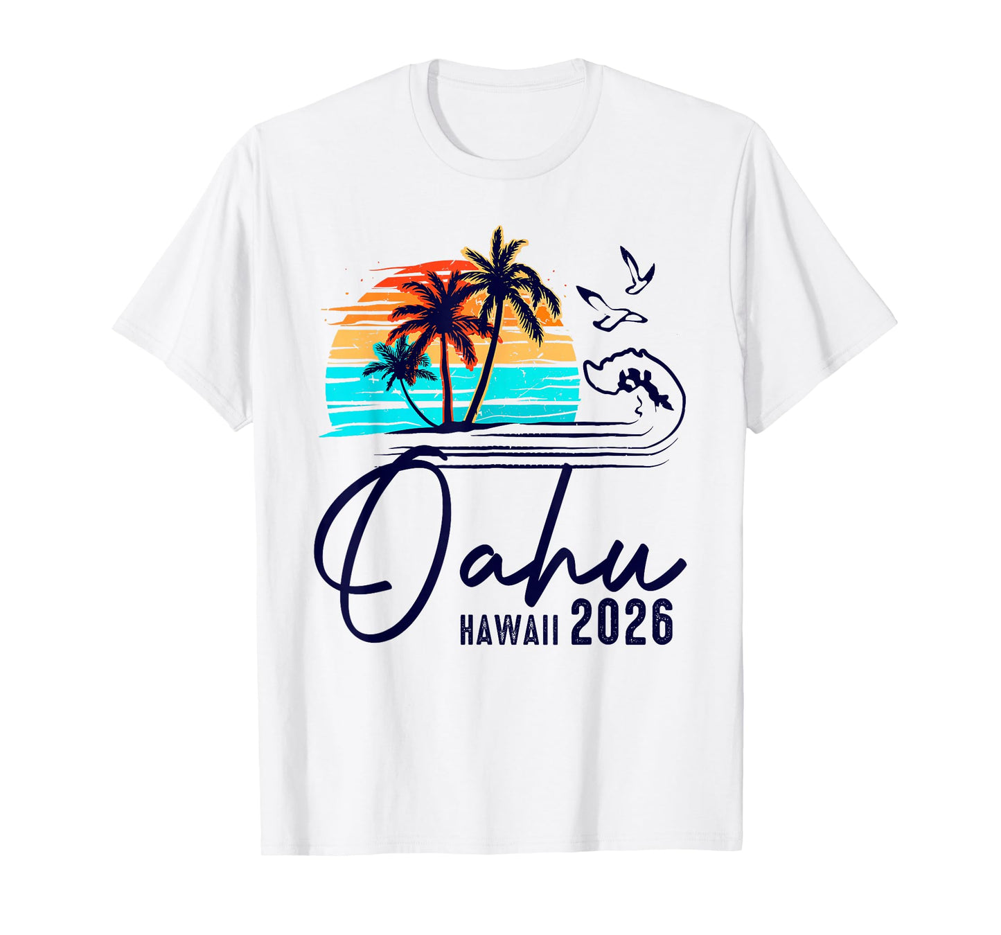 Oahu Hawaii 2026 Vacation Beach Matching Family Group T-Shirt