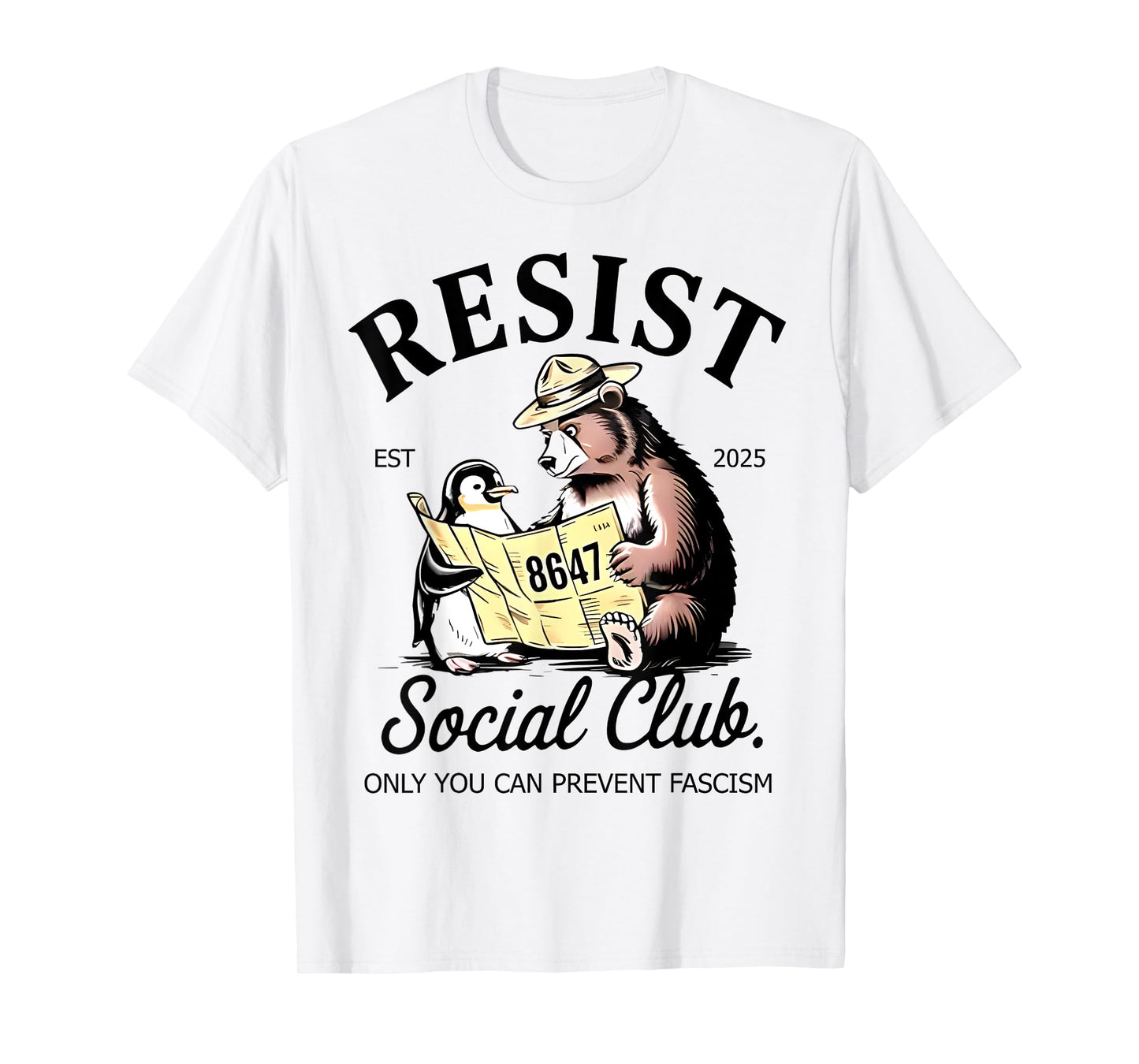 Bears Penguins Resist Social Club Protest Against Tariffs T-Shirt