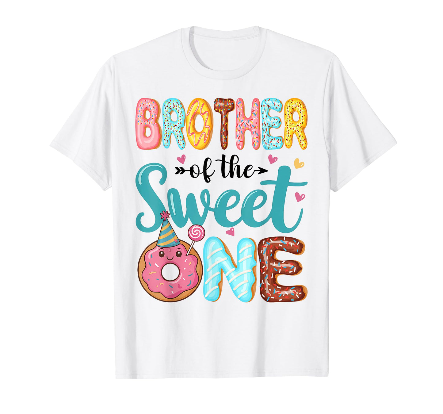 Brother Of The Sweet One 1st Birthday Girl Donut Party T-Shirt