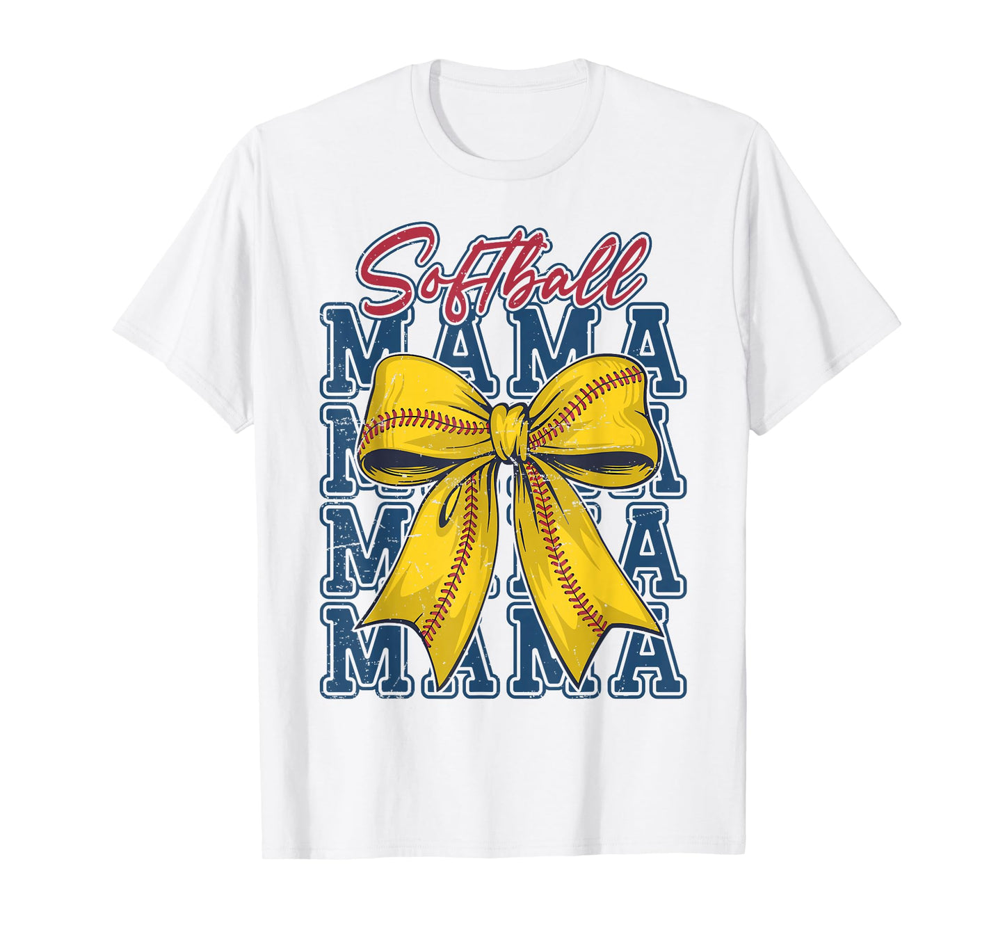 Softball Coquette Bow Softball Mom Game Day Softball Mama T-Shirt
