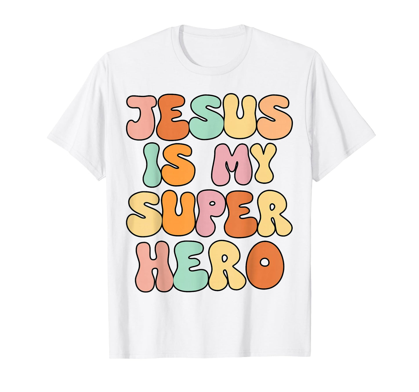 Girls Jesus is My Superhero Christian Sister God Toddler Kid T-Shirt