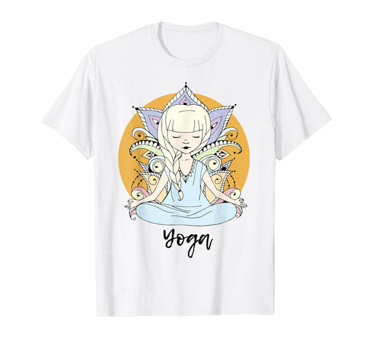 Kundalini Yoga Shirt for Girls Woman With Yogi Sun Flower
