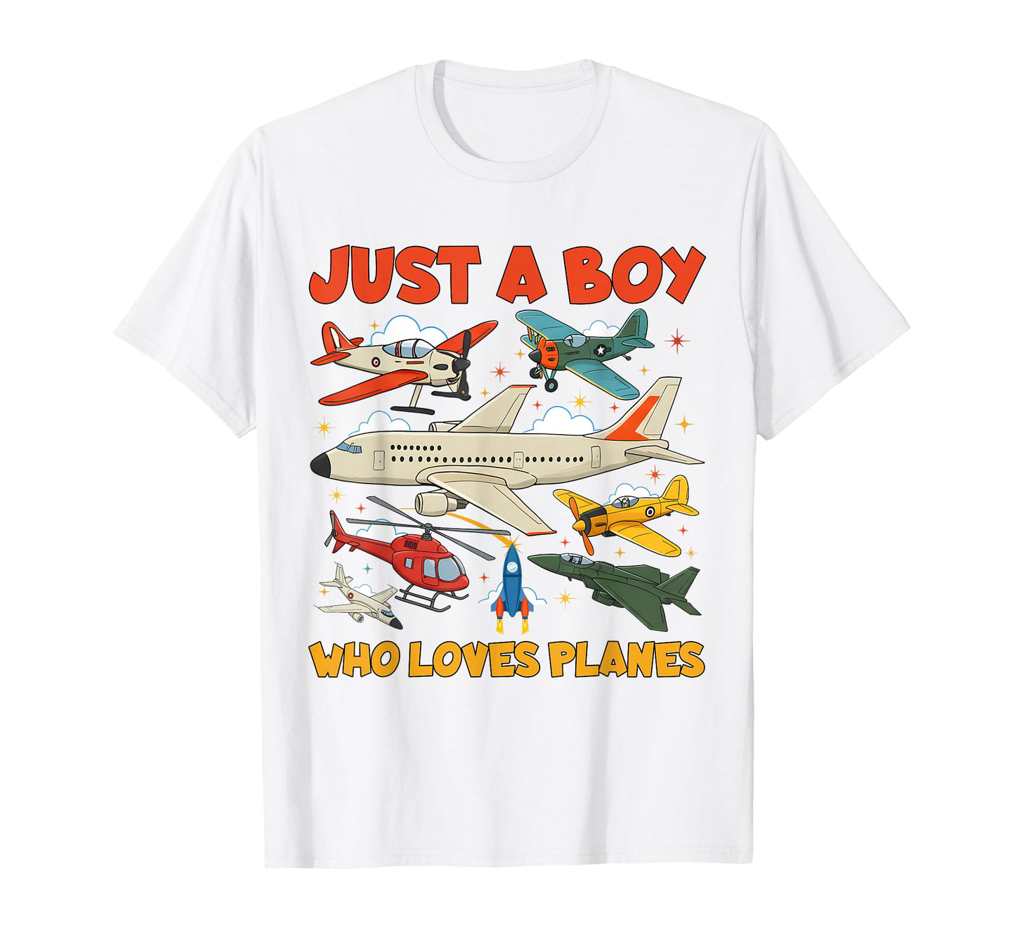 Just A Boy Who Loves Planes Aircraft Toddler Airplane Lover T-Shirt