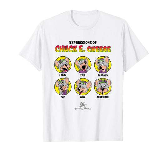 Chuck E. Cheese Expressions Of Chuck Big Chest Panels T-Shirt