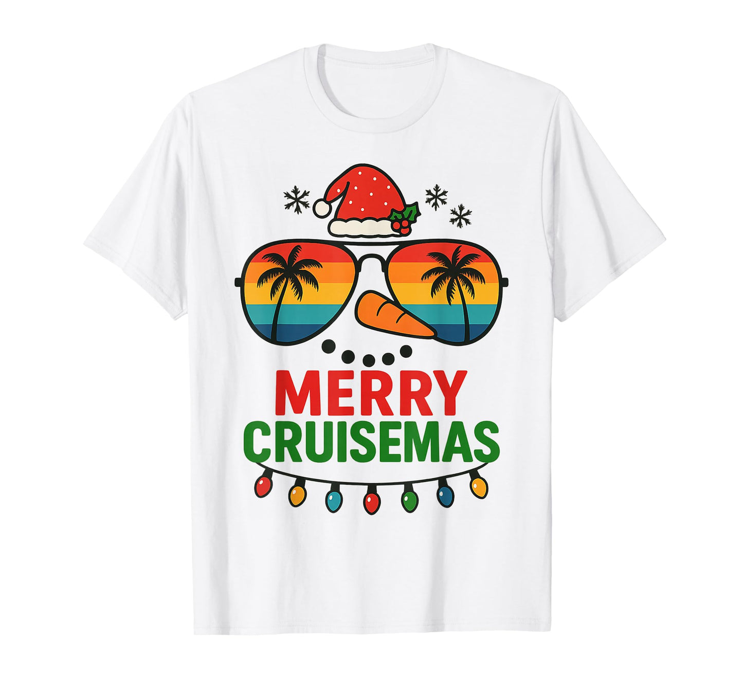 Merry Cruisemas 2025 Christmas Santa Snowman Funny Cruise T-Shirt