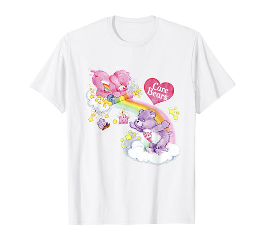 Care Bears Cheer & Share Rainbow Waterfall Logo T-Shirt