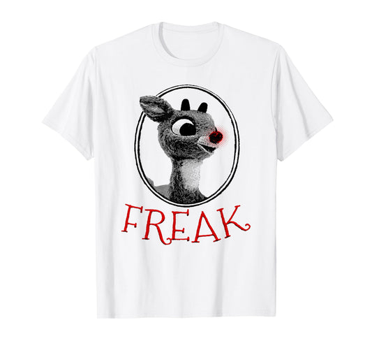 Funny FREAK Rudolph The Red Nosed Reindeer Christmas Parody T-Shirt