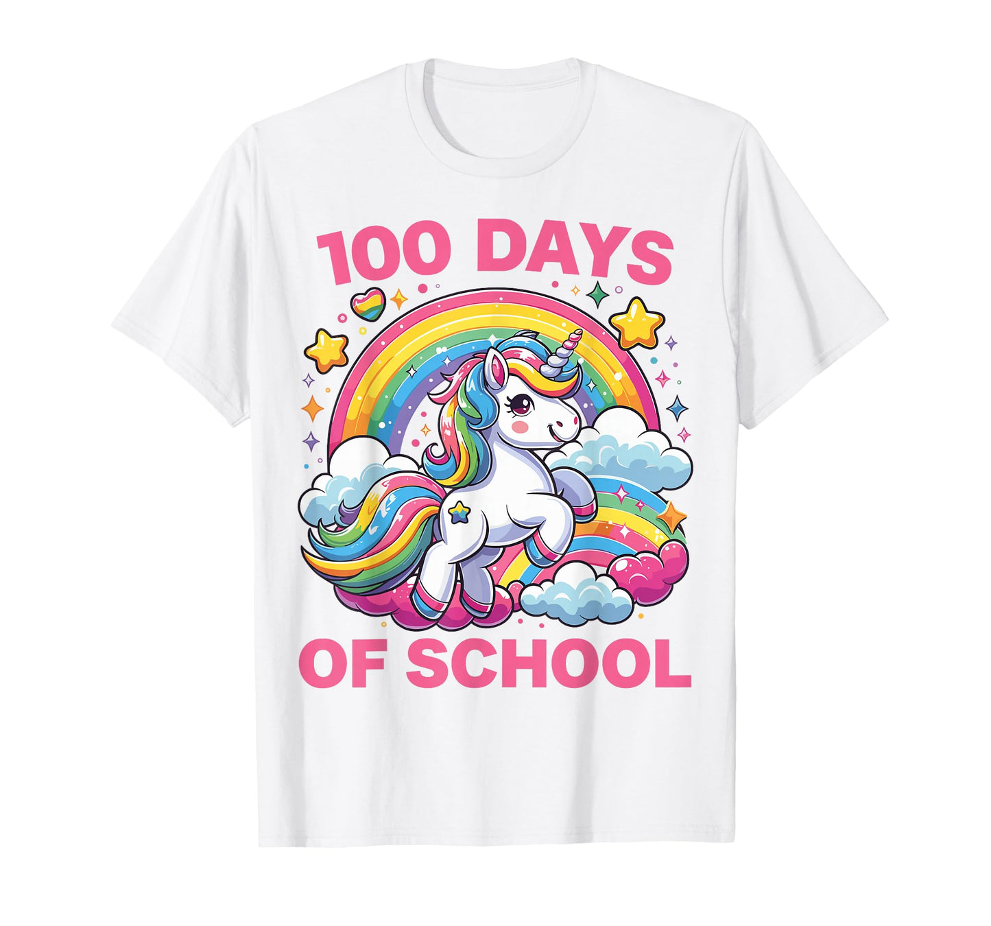100 Days of School Unicorn Girls Teacher 100th Day of School T-Shirt