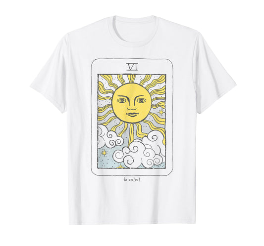 Trendy Le Soleil Sun Clouds Tarot Card T-Shirt