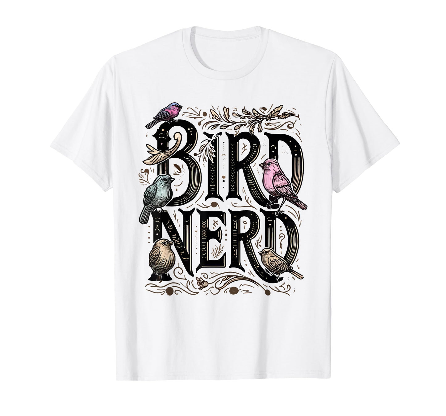 Bird Nerd Funny Birdwatching Birdwatcher Bird Lover Cute T-Shirt