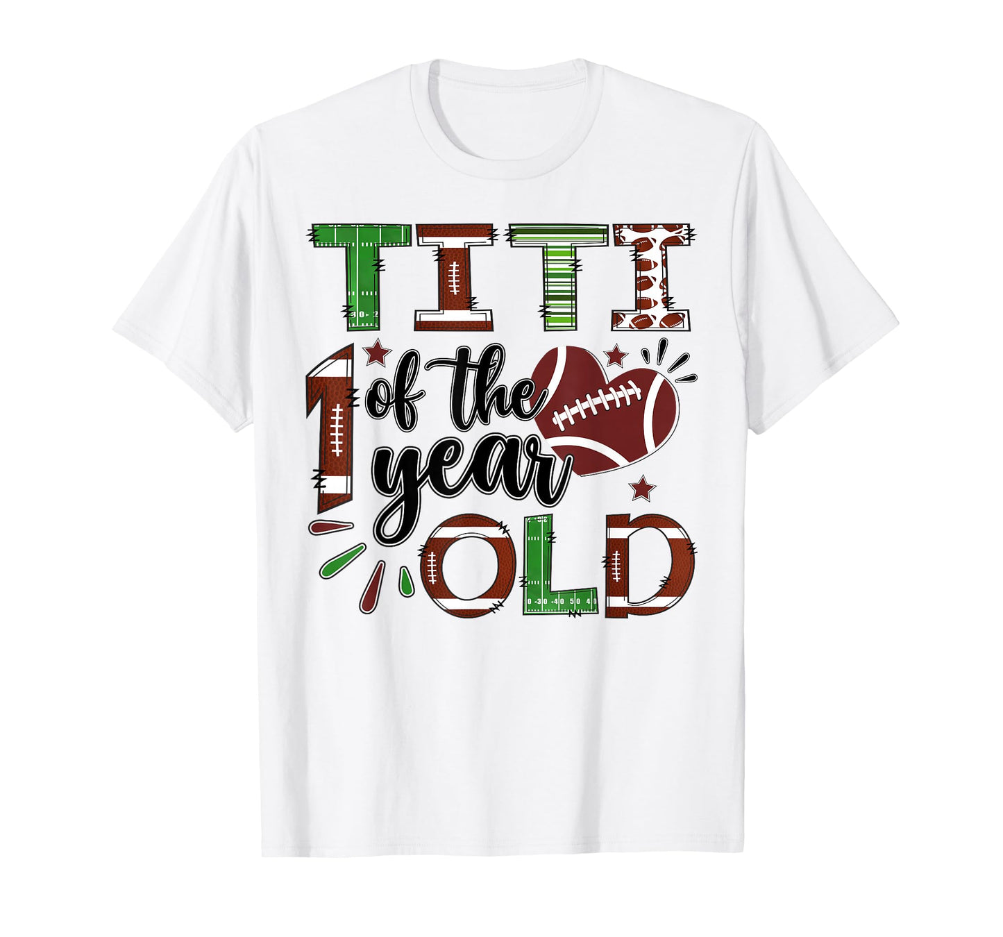 Titi of The 1 Year Old Football 1st Birthday Boy Matching T-Shirt
