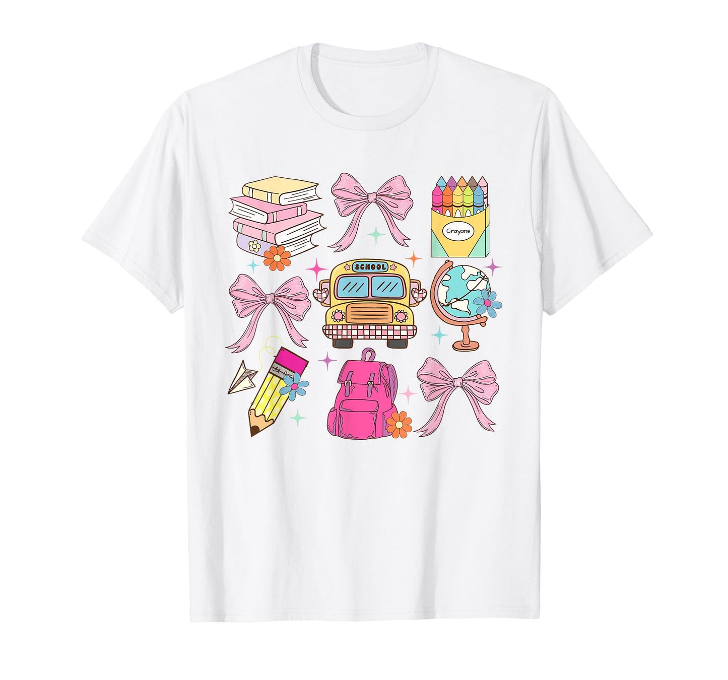 Coquette School Back To School Pink Bow Teacher Students T-Shirt