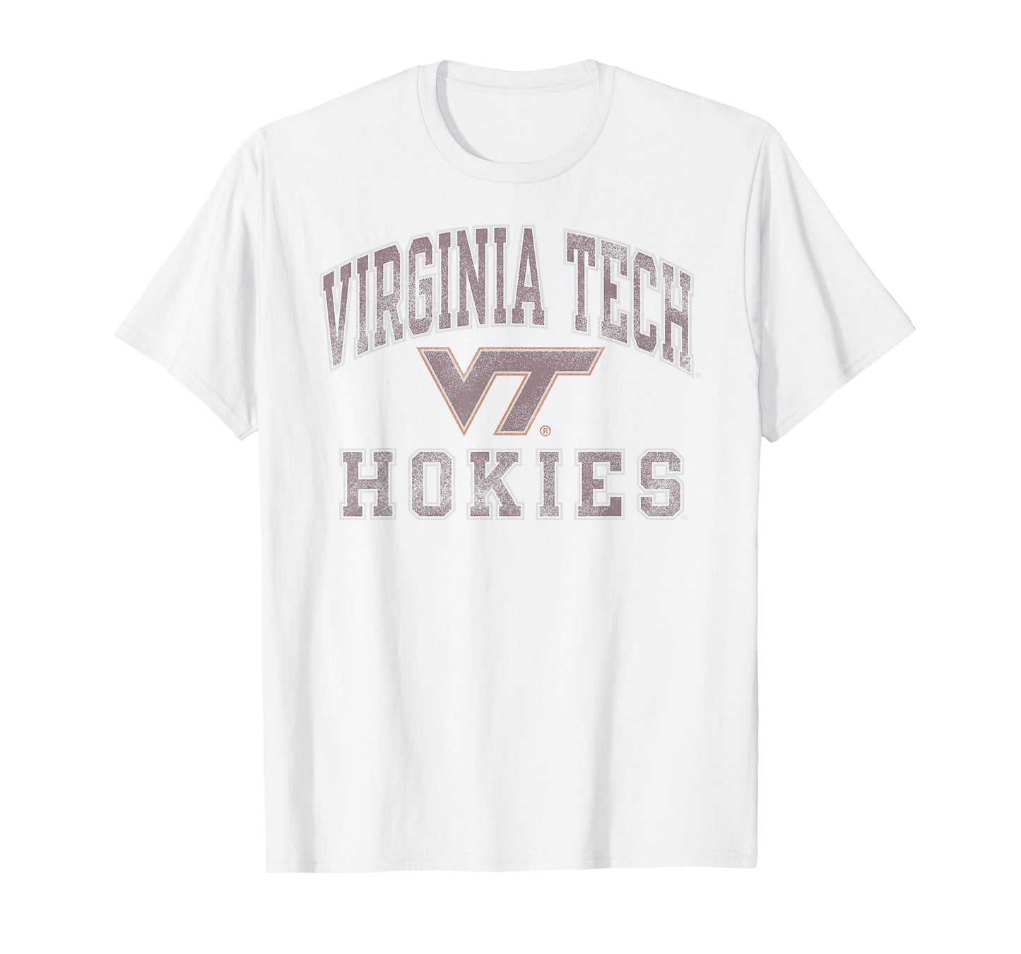Virginia Tech Hokies Vintage Worn Gray Officially Licensed T-Shirt