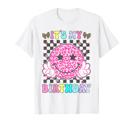Its My Birthday Shirt for Girls Women Teens Kid Smile Face T-Shirt