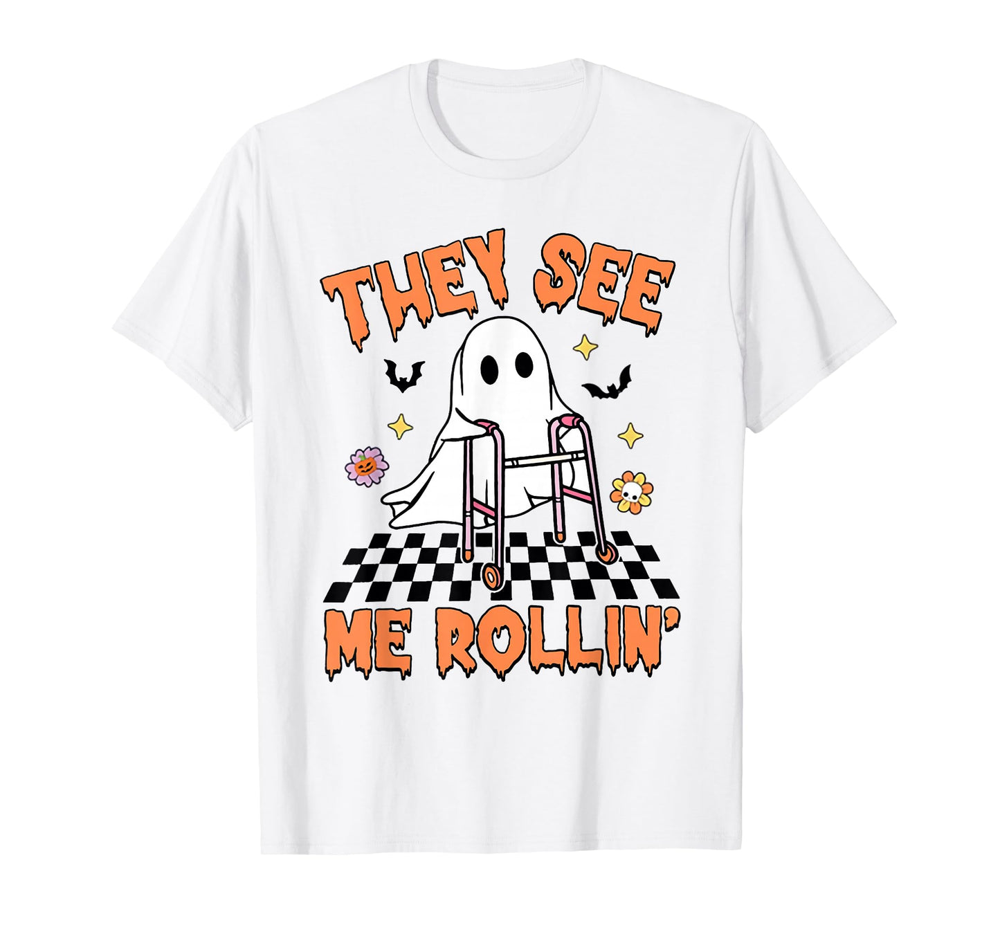 Physical Therapy Halloween They See Me Rolling Spooky PT PTA T-Shirt