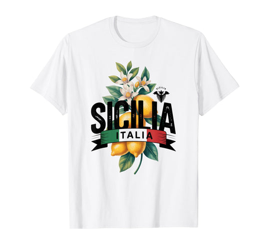 Sicilian Lemon Art Italy Pride Sicilia Italia Souvenir T-Shirt