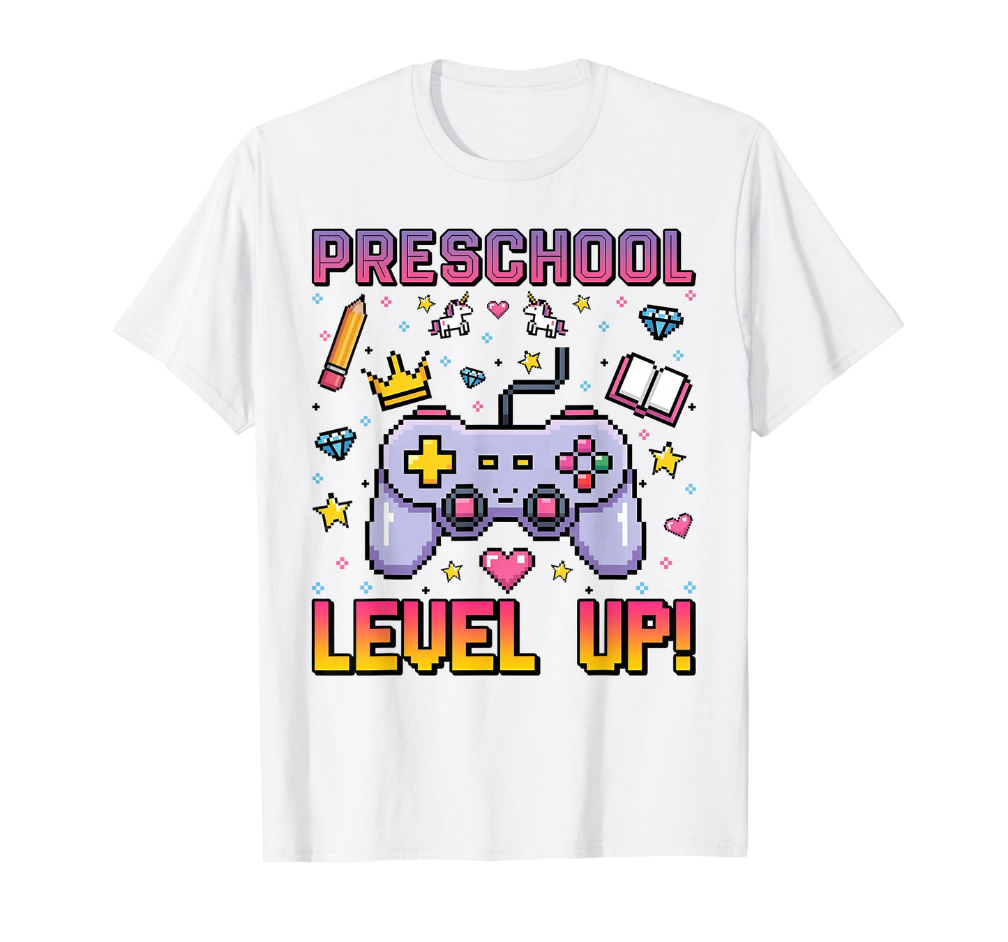 Funny Preschool Level Up Gamer Back To School Kids T-Shirt