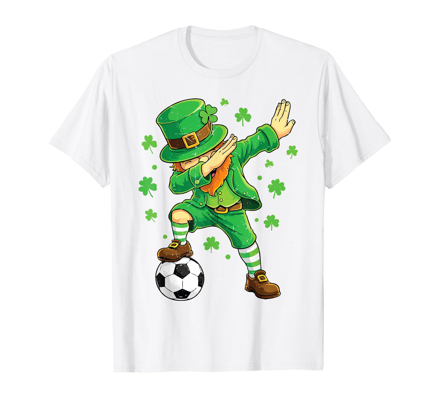 Dabbing Leprechaun Funny Soccer St Patricks Day Boy Irish T-Shirt