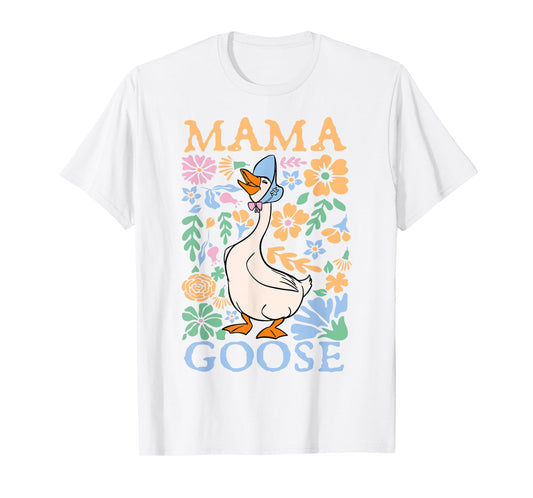 Cute Floral Mama Goose Coquette Mother's Day Silly Goose T-Shirt