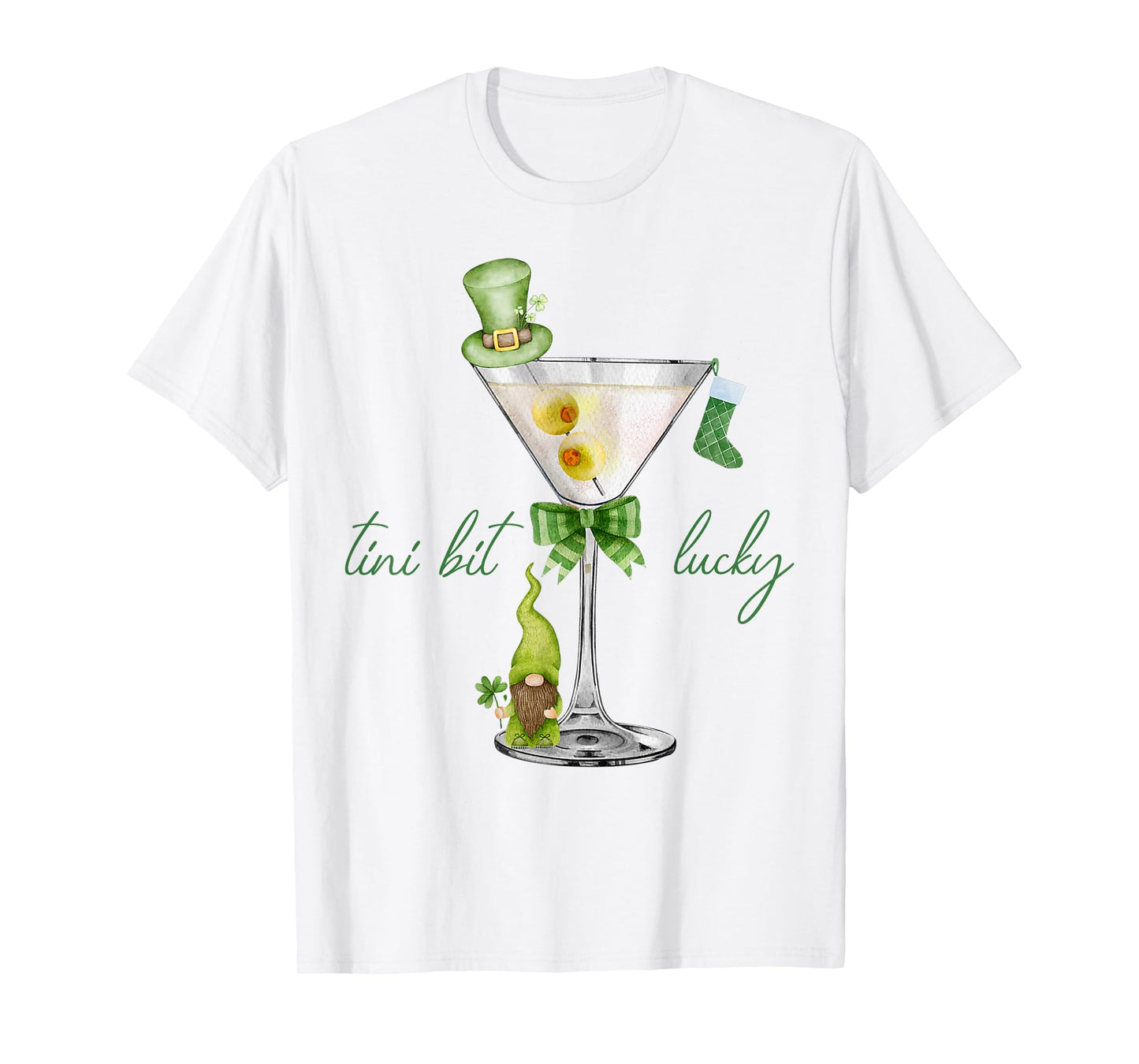 St. Patrick's Martini Irish Baby A Tini Bit Irish Lucky Girl T-Shirt