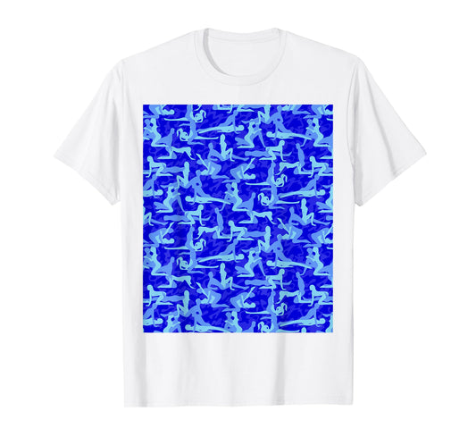 Kamasutra Camouflage (light and royal blue, blue) T-Shirt