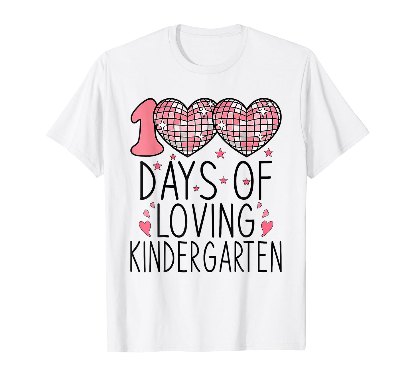 100 Days of Loving Kindergarten Heart 100th Day of School T-Shirt