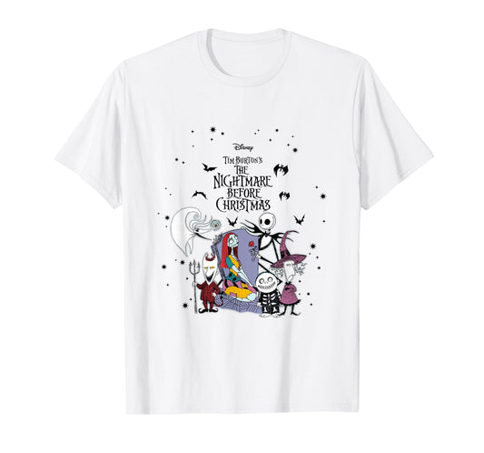 Disney The Nightmare Before Christmas Jack And Sally Cast T-Shirt