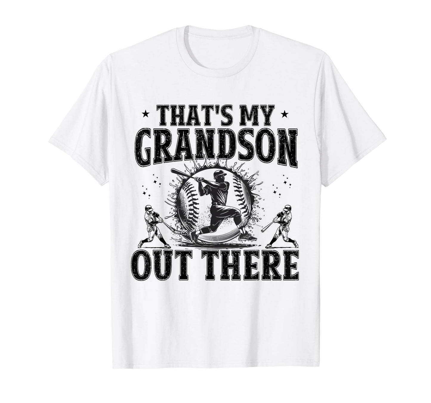 That's My Grandson Out There Baseball Grandma Grandpa Funny T-Shirt