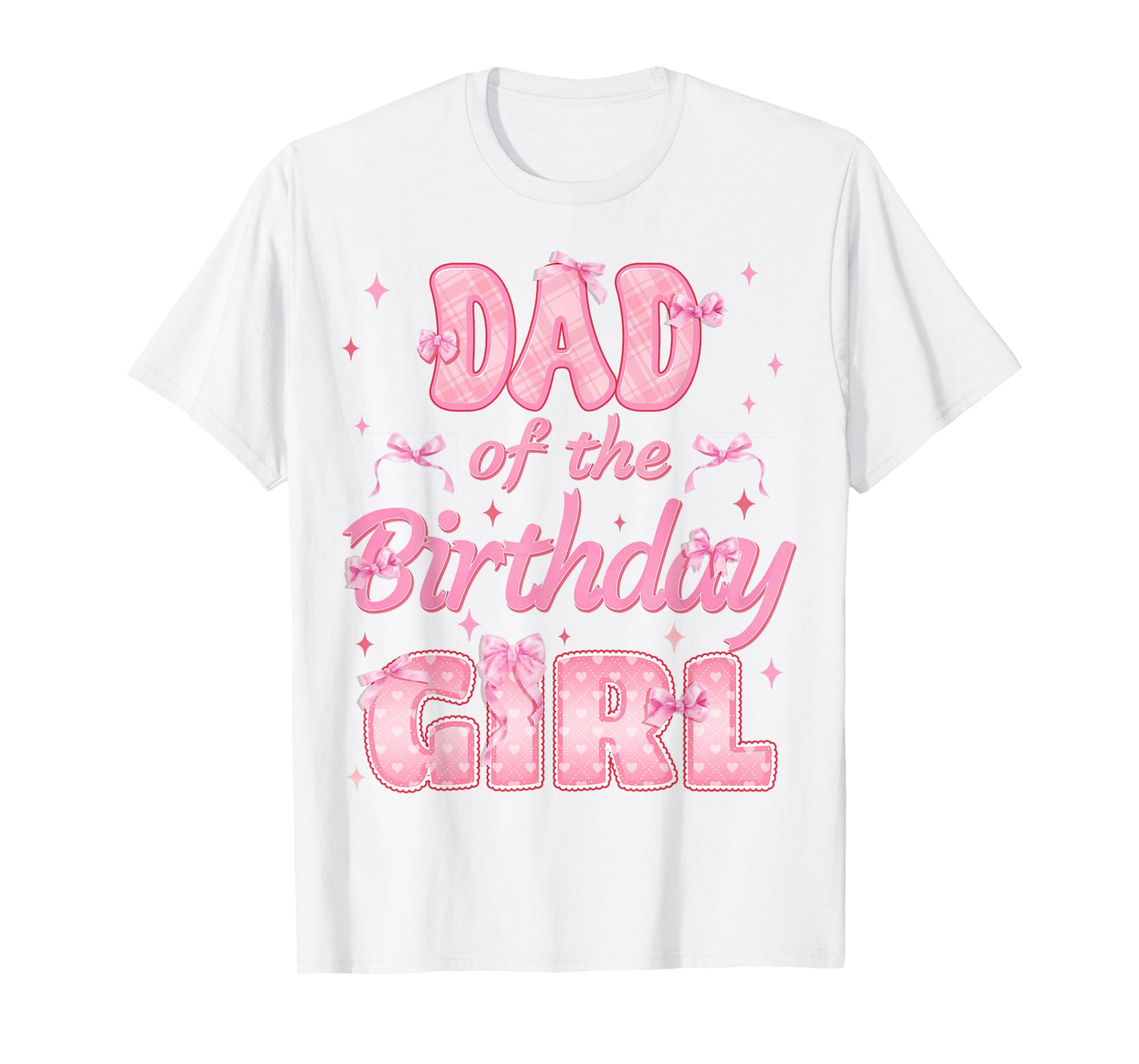 Dad And Mom Of The Birthday Girl Coquette Family Matching T-Shirt