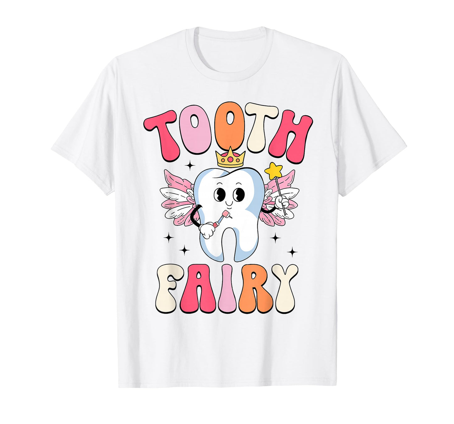 Tooth Retro Fairy Halloween Dentist Dental Assistant Costume T-Shirt