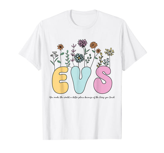 Retro Vintage Floral EVS Shirt For Women Nurse Week T-Shirt
