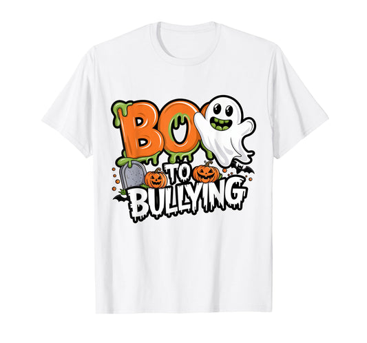 Boo Anti Bullying Funny Halloween Orange Unity Day Boys T-Shirt