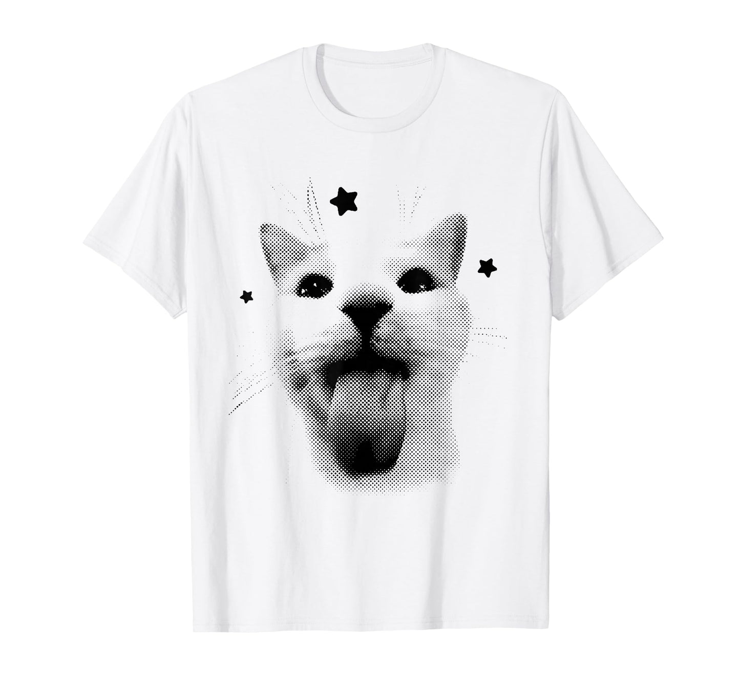 Funny Retro Cat Silly Vintage Kitten Meme Cat Lovers T-Shirt