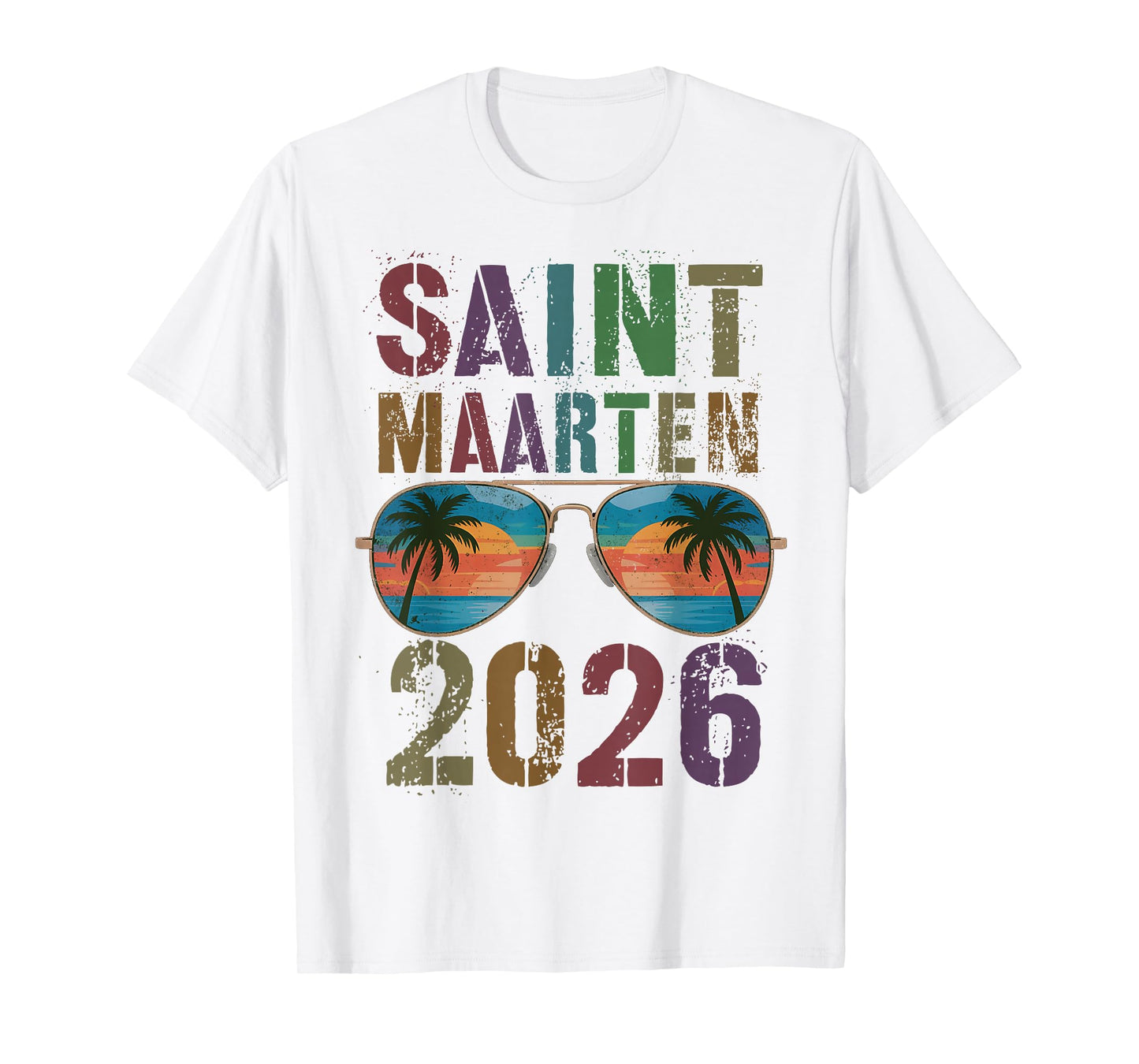 Retro Saint Maarten 2026 Vacay Travel Vacation Matching Trip T-Shirt
