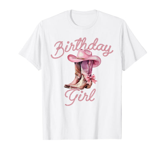 Birthday Cowgirl Western Birthday Girl Bday Party T-Shirt