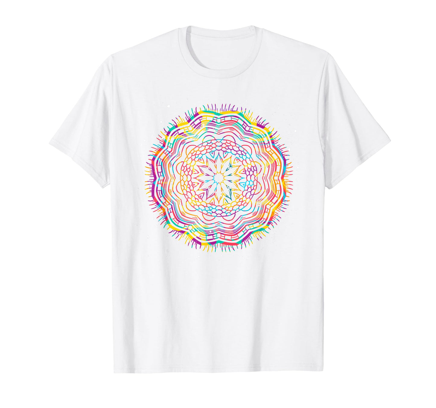 Bohemian Fractal Geometry Yogi Spiritual Mandala T-Shirt