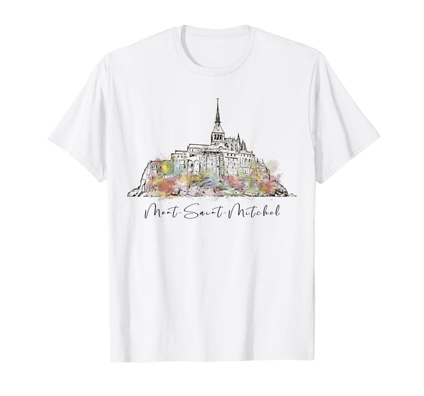 France Normandy Mont Saint Michel Europe French Vacation Tee T-Shirt