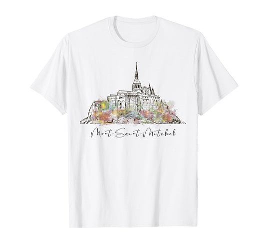 France Normandy Mont Saint Michel Europe French Vacation Tee T-Shirt