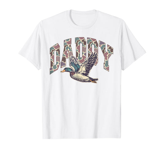 Mallard Duck Hunting Dad Retro Camouflage Daddy Father's Day T-Shirt