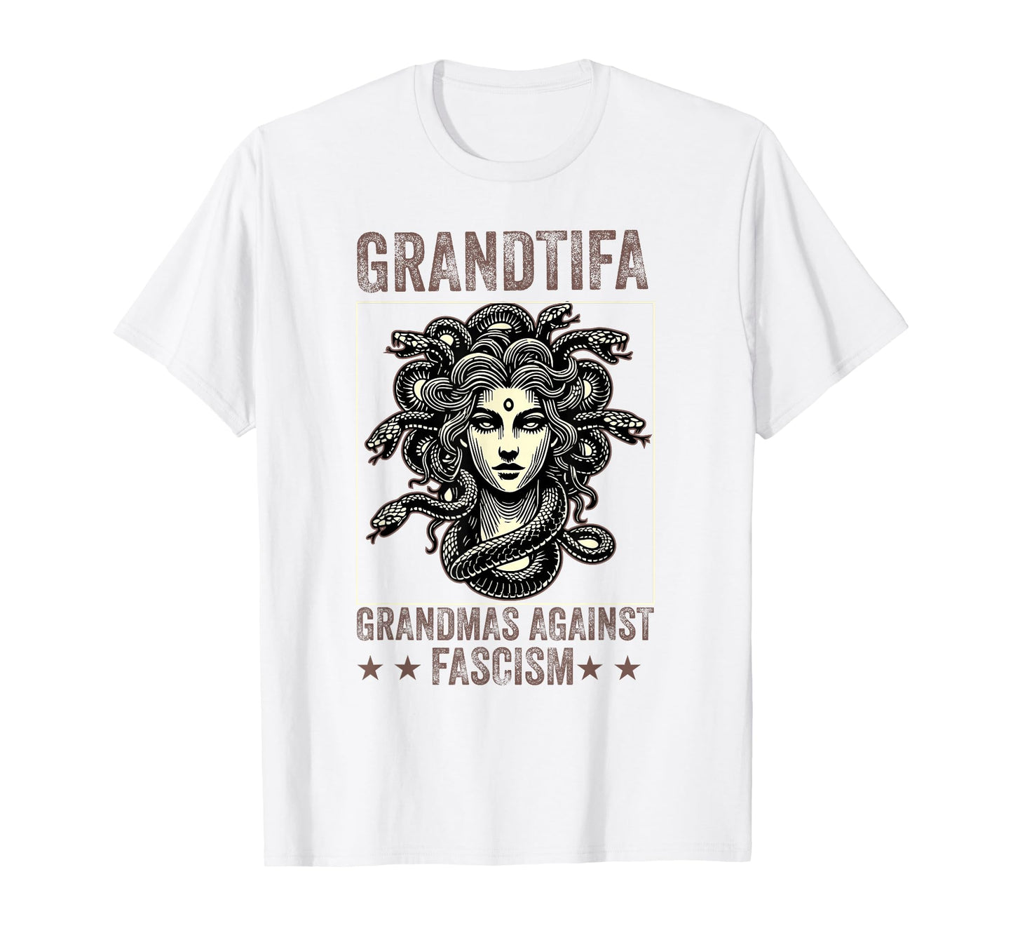 Grantifa Grandmas Against Fascism Protest Medusa Feminist T-Shirt
