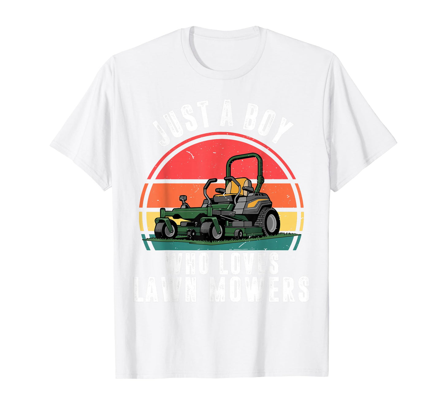 Toddler Boy Who Love Lawn Mower Zero Turn Funny Mowing Kids T-Shirt