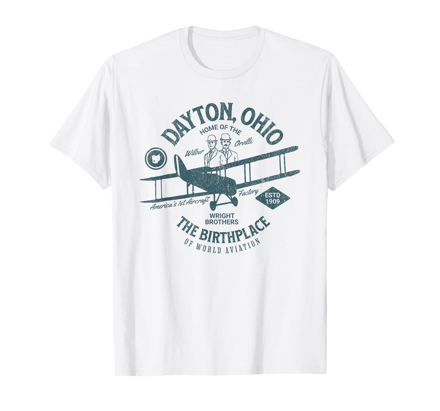 Dayton, Ohio Birthplace of World Aviation Airplane History T-Shirt