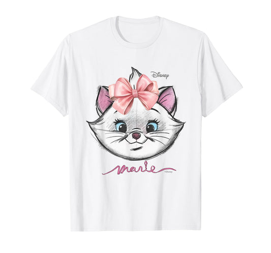 Disney The Aristocats Marie Pink Bow Character Portrait T-Shirt