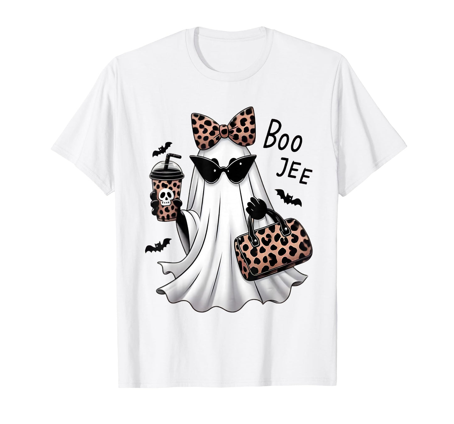 Boo JEE Ghost Spooky Vibes Halloween Boujee Women Funny T-Shirt