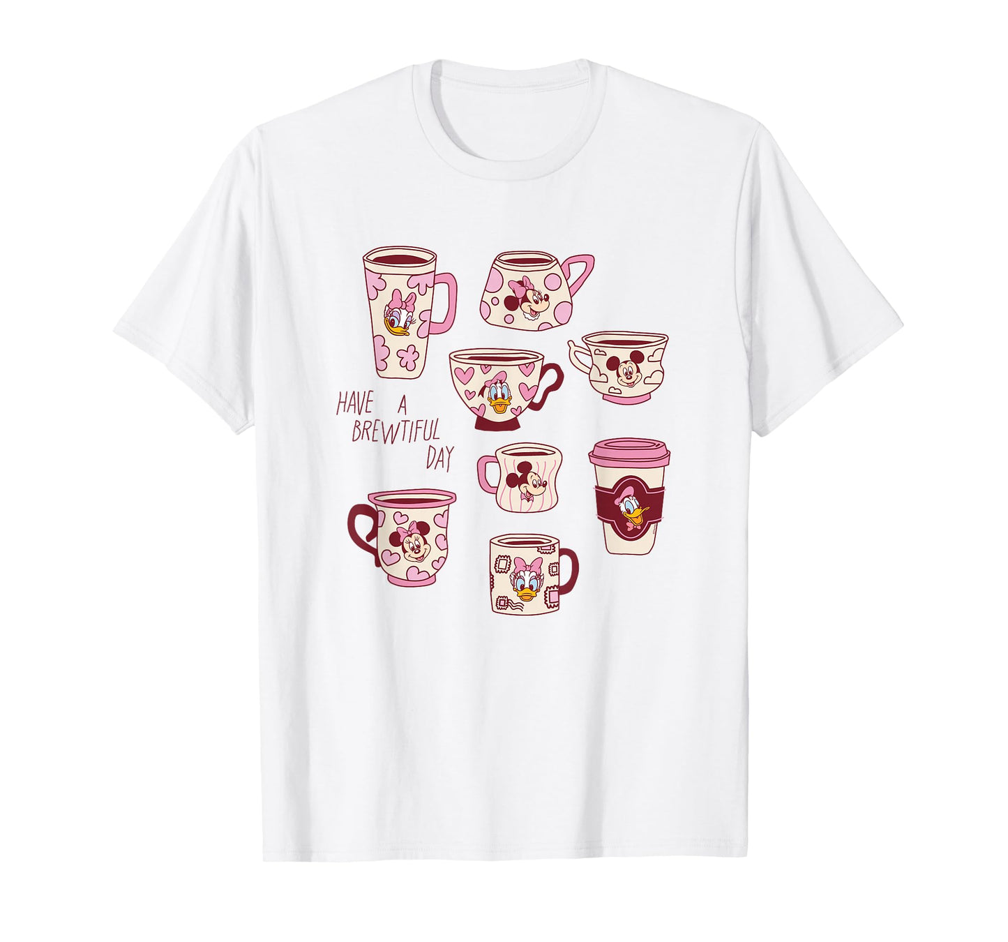 Disney Mickey & Pals Valentine's Coffee Have a Brewtiful Day T-Shirt