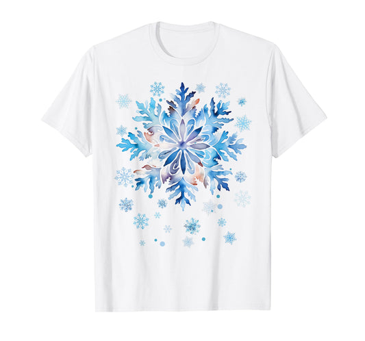Snowflake Costume Winter Christmas Matching Women Kids Adult T-Shirt